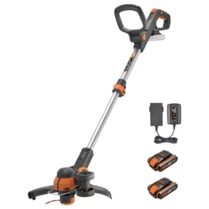 Worx 30cm Cordless Grass Trimmer with 2 Batteries - 20V