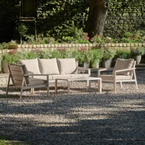 Pacific Aruba 5 Seater Metal Garden Sofa Set - Grey